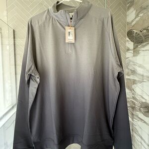 Peter Millar Steel Gray Quarter-Zip Pullover